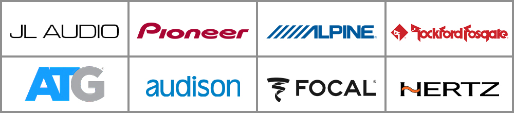 Featured brands are Pioneer Electronics, Alpine, JL Audio, Focal, Hertz and Audio Control