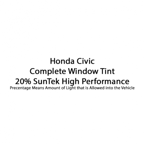 Honda Civic Complete Window Tint 20% SunTek High Performance