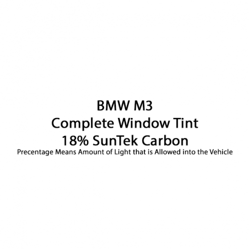 BMW M3 Complete Window Tint Carbon 18%