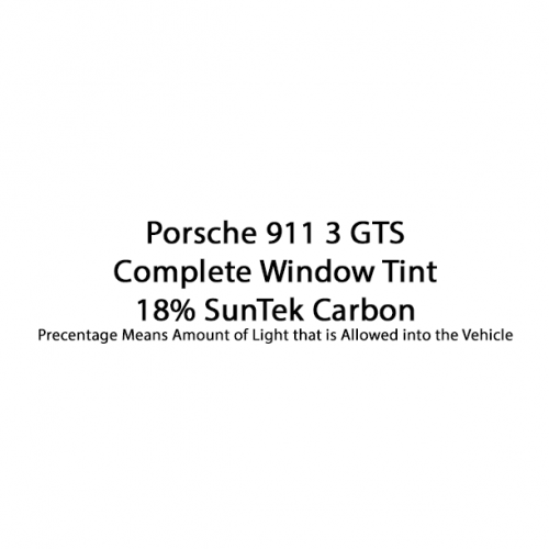 Porsche 911 3 GTS Complete Winodw Tint Carbon 18%