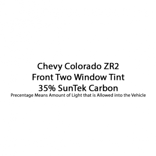 Chevy Colorado ZR2 Front Two Window Tint 35% Carbon