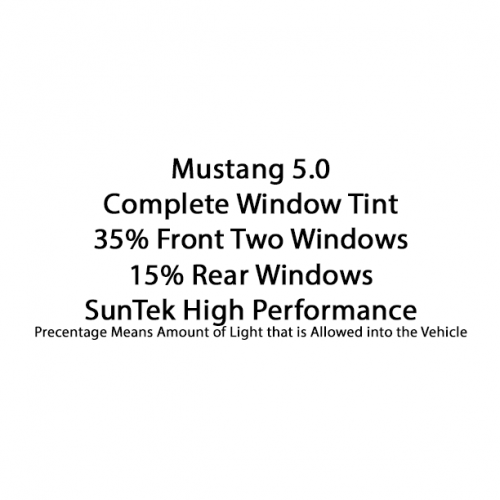 Mustang 5.0 Complete Window Tint 25% front 15% Back HP